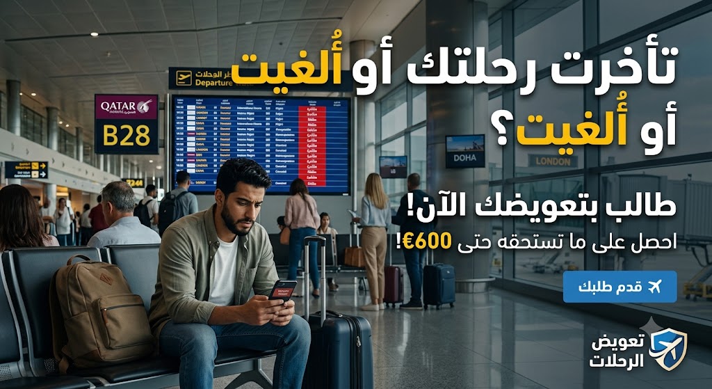 لوحة المغادرة تعرض رحلات متأخرة